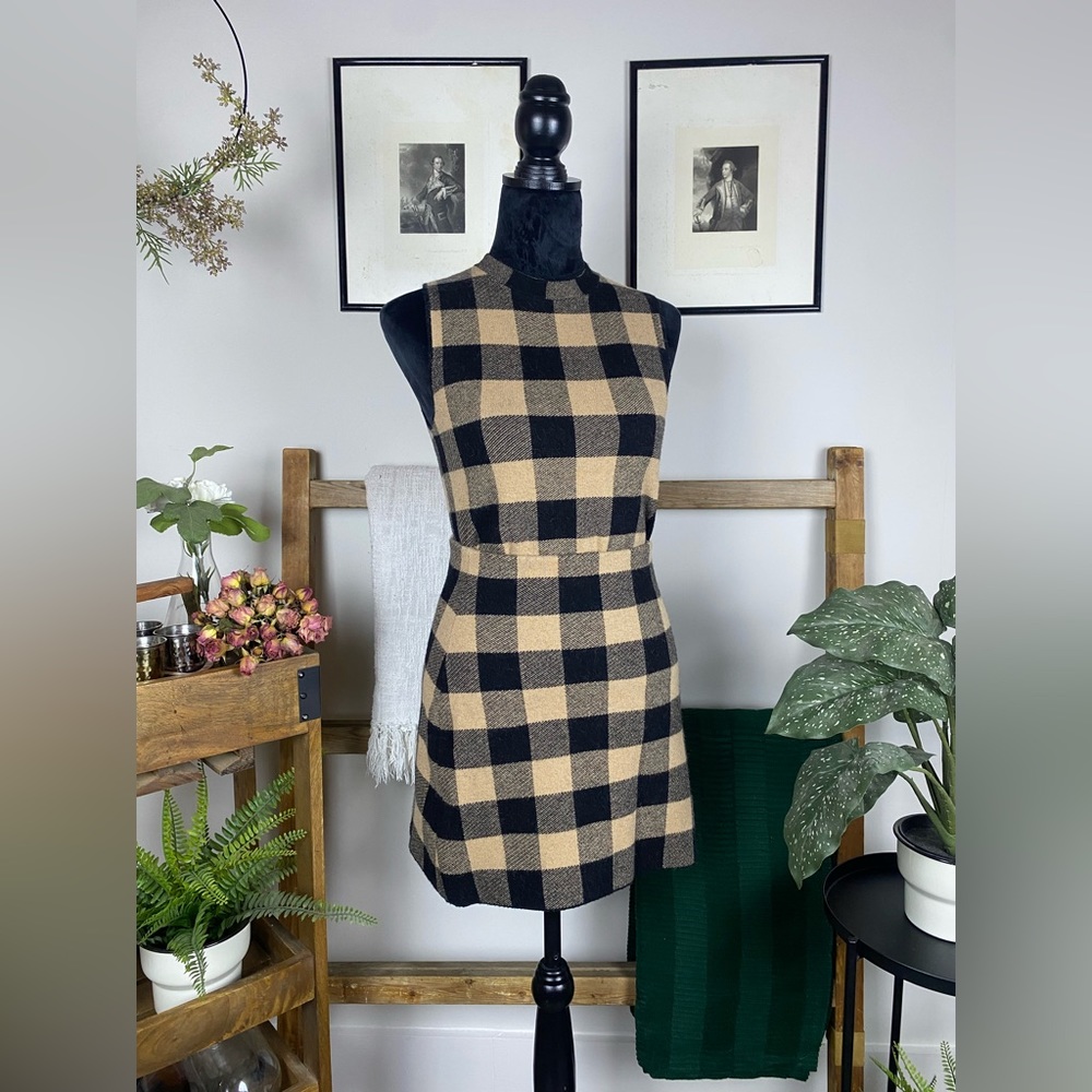 Mango | Gingham 2-Piece Skirt & Top Set 🖤🤎